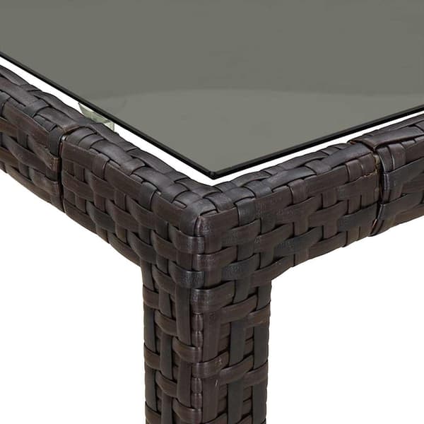 vidaXL Hagebord Brun 90 x 90 x 75 cm polyrotting