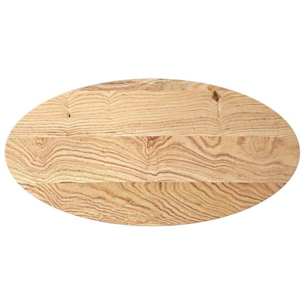 vidaXL Bordplate 100x50x2 cm oval heltre eik