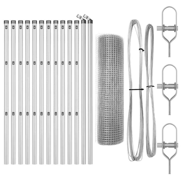 vidaXL Stängselstolpe Silver