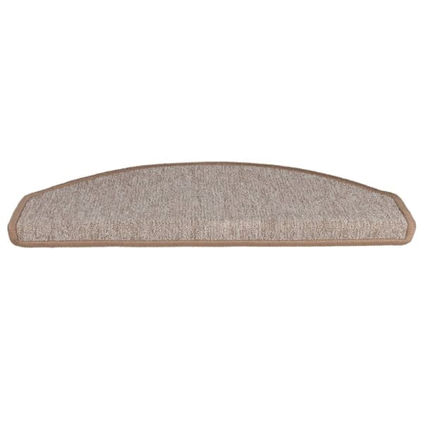 vidaXL Trappematter 10 stk 65x24x4 cm lysebrune halvrund store