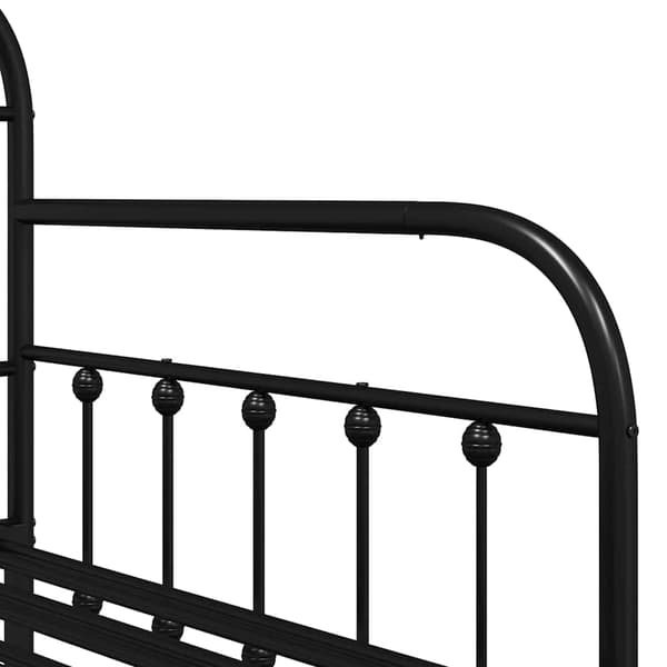 vidaXL Dagbäddram Svart 90 x 200 cm Pulverlackerat stål