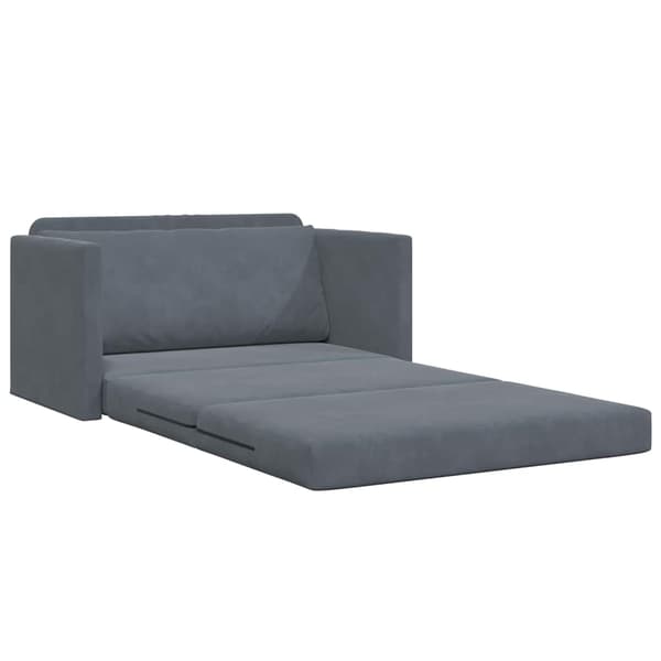 vidaXL Soffsäng Mörkgrå 124 x 71 x 78 cm Sammet