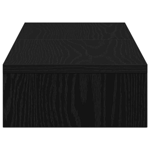 vidaXL Skjermstativ justerbar svart eik 80x24x10,5 cm