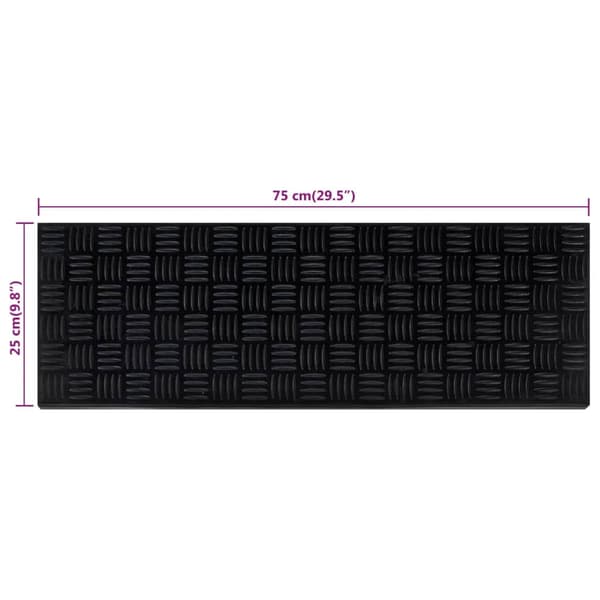 vidaXL Trappstegsmattor 5 st 25x75 cm gummi