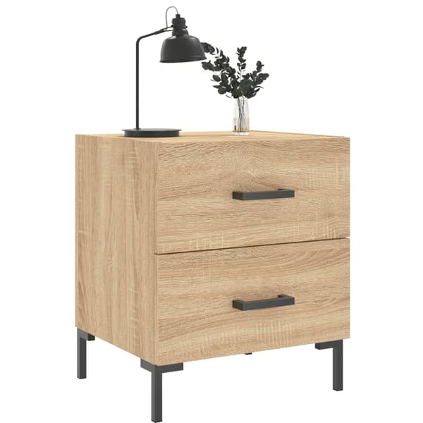 vidaXL Nattbord sonoma eik 40x35x47,5 cm konstruert tre