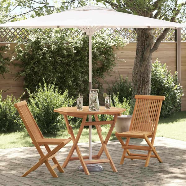 vidaXL Hage Spisegruppe 3 pcs Brun Solid akasietre