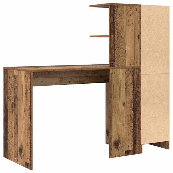 vidaXL Skrivebord 2 pcs Gammelt tre