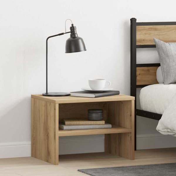 vidaXL Nattbordskap artisan eik 40 x 40 x 30 cm Konstruert tre