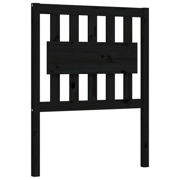 vidaXL Sengeramme med hodegavl svart small single heltre