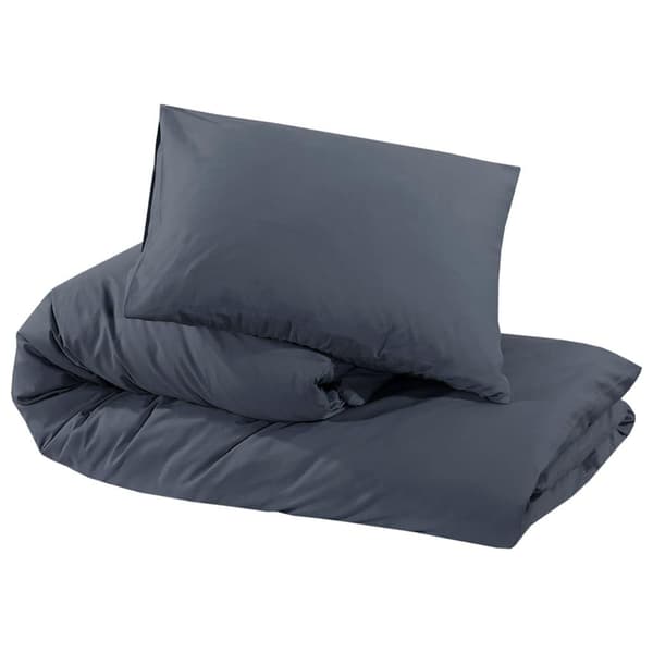 vidaXL Bäddset antracit 140x200 cm bomull