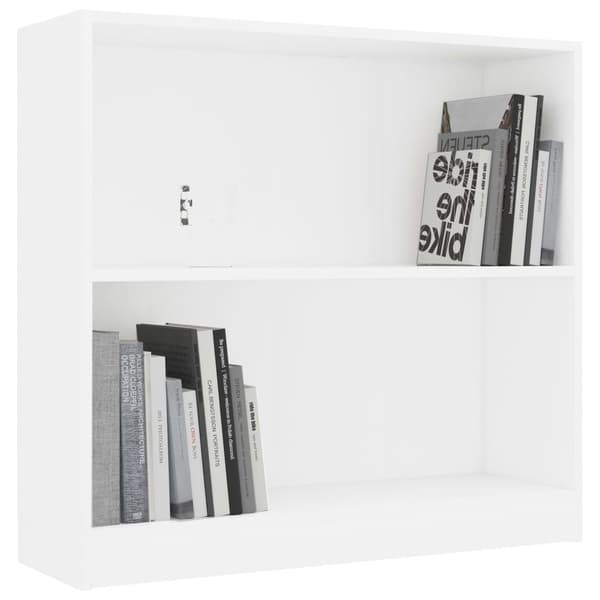 vidaXL Bokhylle hvit 80x24x75 cm sponplate
