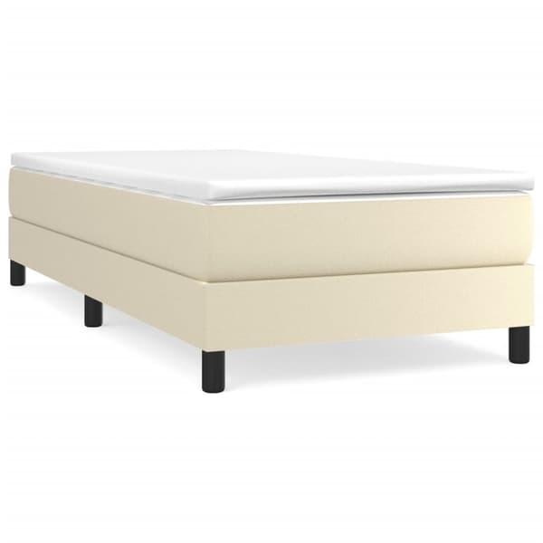 vidaXL Ramsäng gräddvit 80x200 cm konstläder