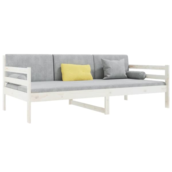 vidaXL Dagbädd vit 90x190 cm massiv furu
