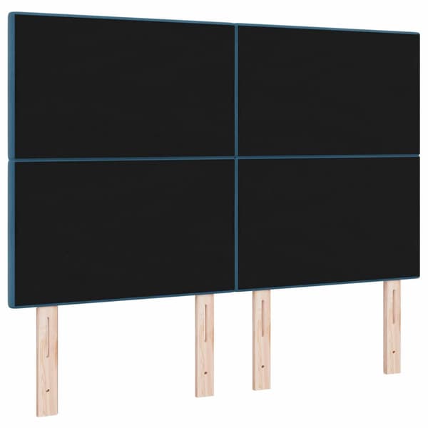 vidaXL Huvudgavel Mörkblå 144 cm Sammet