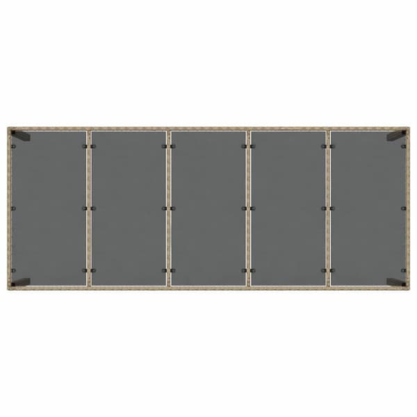 vidaXL Trädgårdsmöbelset 9 pcs Beige konstrotting