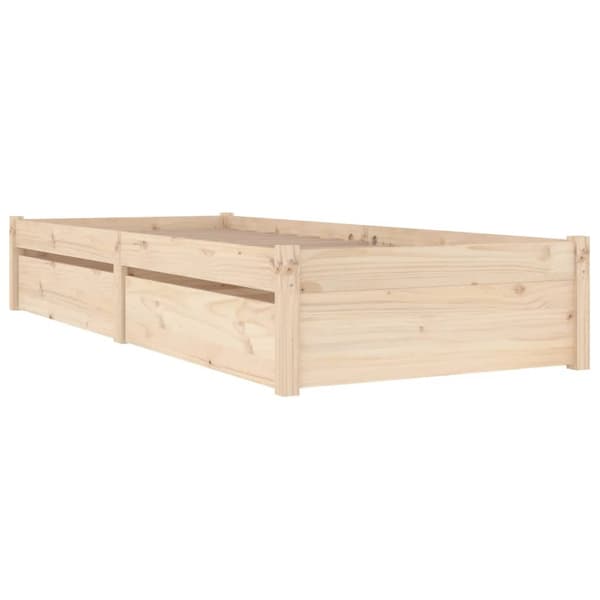 vidaXL Sengeramme med skuffer 75x190 cm Small Single