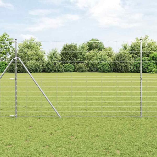 vidaXL Jordegjerde sølv 25 x 1,5 m Galvanisert stål