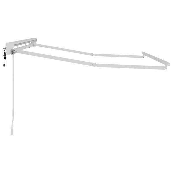 vidaXL Markisram Justerbar Vit 2,5 x 2 m Stål