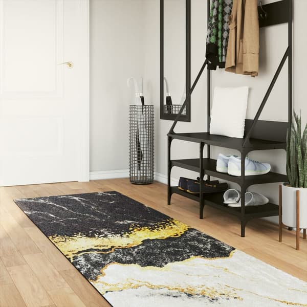 vidaXL Teppe vaskbart flerfarget 80x300 cm sklisikkert