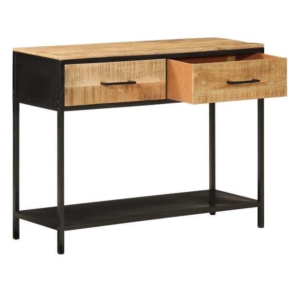 vidaXL Konsollbord 100x35x76 cm heltre mango og jern