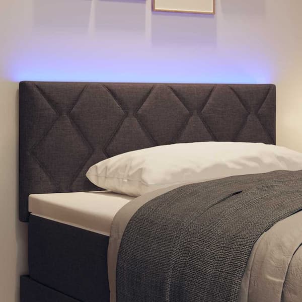 vidaXL LED huvuddyna Brun 90 cm tyg