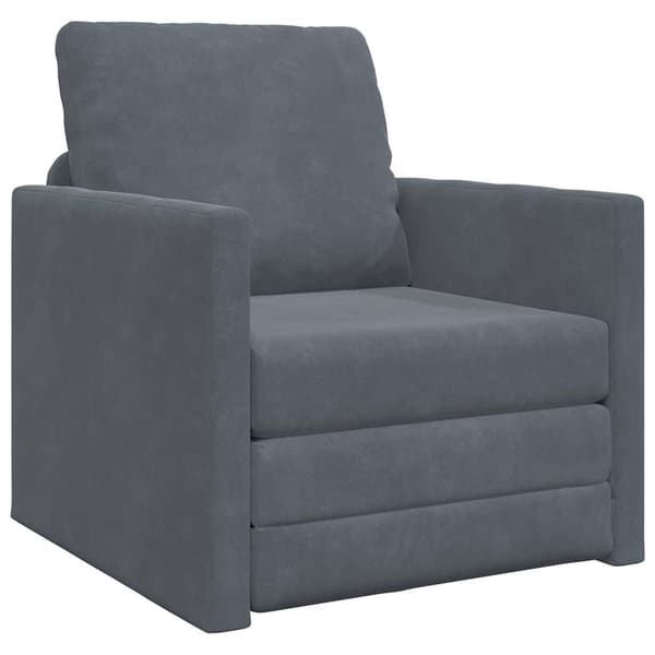 vidaXL Soffsäng Mörkgrå 74 x 77 x 81 cm Sammet