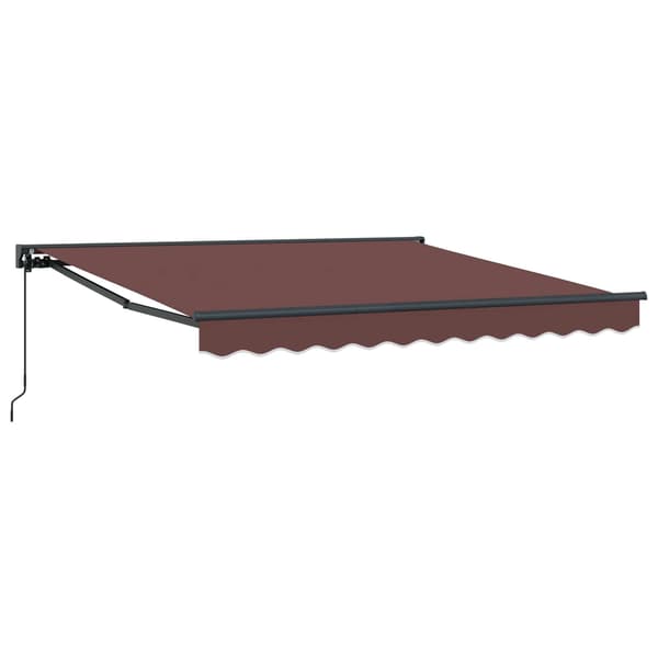 vidaXL Markisram Brun 300 x 250 cm Polyester med PU-beläggning