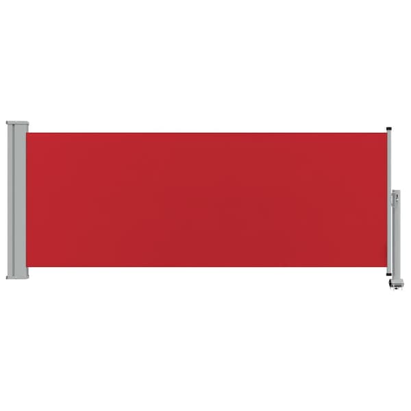 vidaXL Infällbar sidomarkis 100x300 cm röd