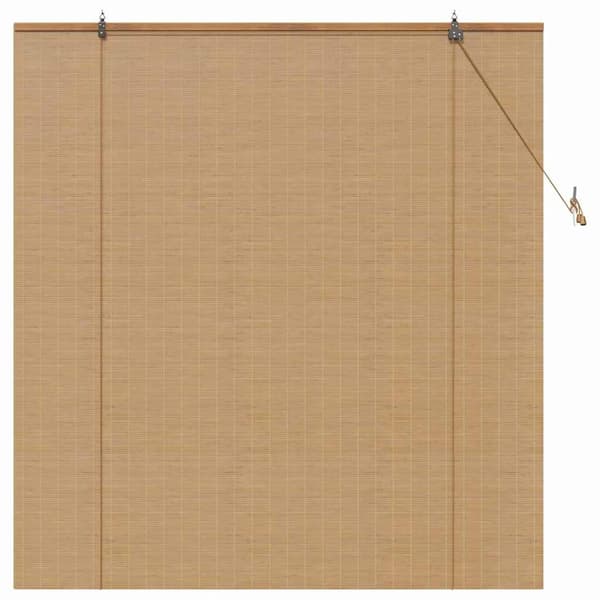vidaXL Rullgardin med gardiner Brun 150 x 160 cm Bambu
