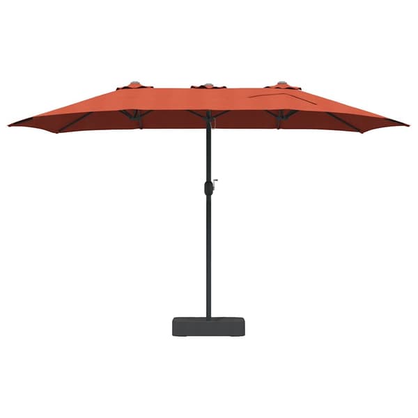 vidaXL Hageparasol Terrakotta 385 x 209 x 244 cm Polyester og stål