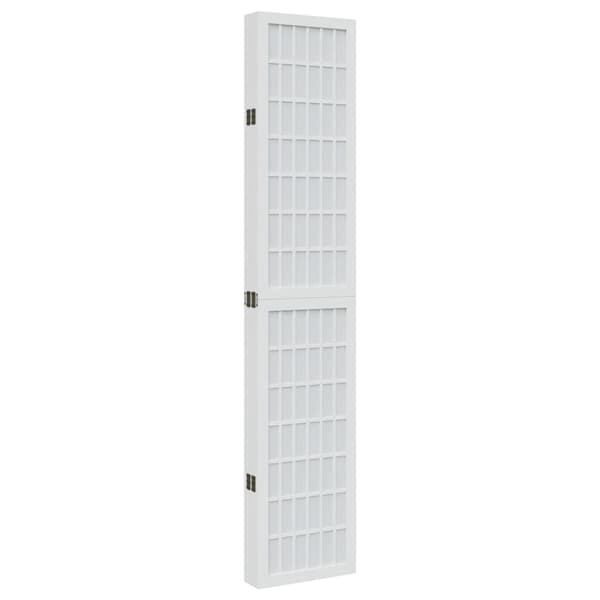 vidaXL Romdeler 6 paneler hvit heltre keisertre