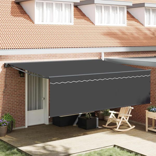 vidaXL Innvendbar Markise Antrasitt 450 × 300 cm