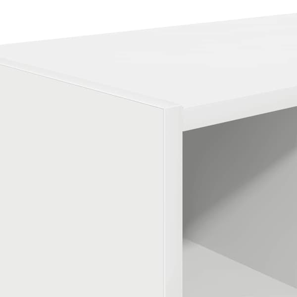 vidaXL Skostativ stablebar hvit 89,5x30x40 cm