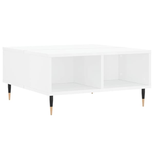 vidaXL Soffbord vit högglans 60x60x30 cm konstruerat trä