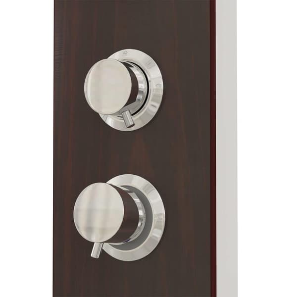 vidaXL Duschpanelsystem glas brun