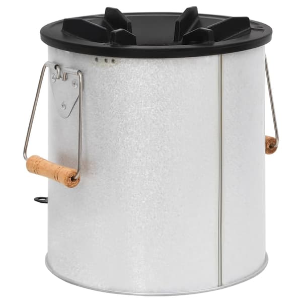 vidaXL Vedeldad campingspis silver 45x25x26 cm stål