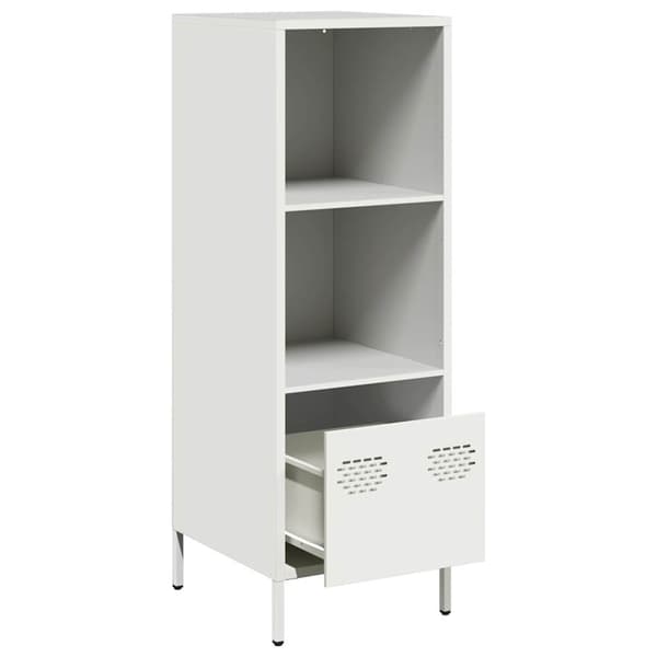 vidaXL Högskåp vit 35x39x103,5 cm stål