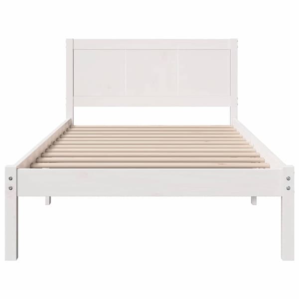 vidaXL Sängram Vit 80 x 200 cm Massivt tallträ