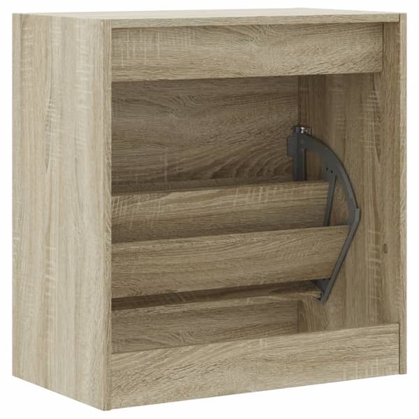 vidaXL Skoskap sonoma eik 60x34x63,5 cm konstruert tre