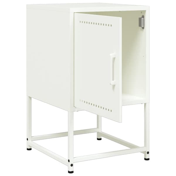 vidaXL Sängbord 2 st vit 36x39x60,5 cm stål
