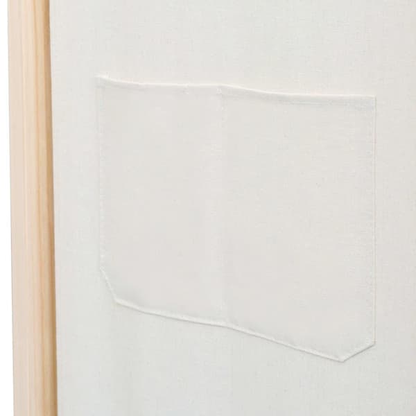 vidaXL Romdeler 4 paneler kremhvit 160x170x4 cm stoff