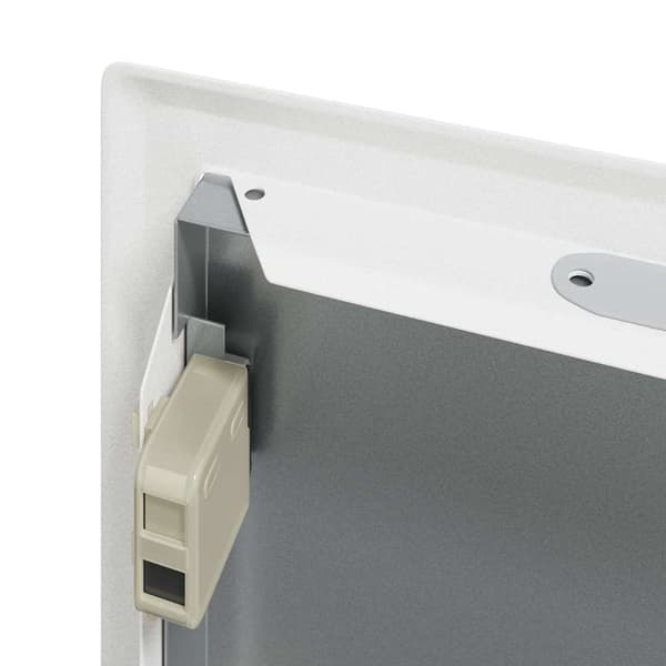 vidaXL Åtkomstpanel Vit 33 x 23 x 3 cm Stål