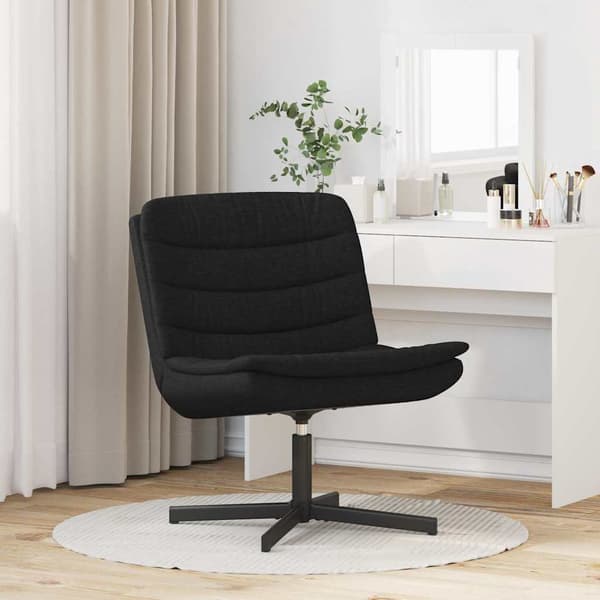 vidaXL Skrivstol Svart 63 x 75 x 76 cm tyg