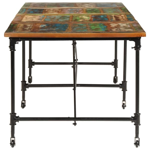 vidaXL Spisebord 220x90x77 cm gjenvunnet heltre