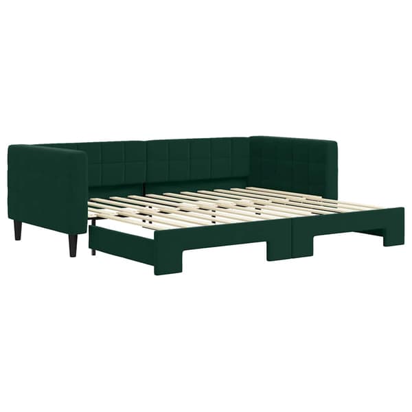 vidaXL Dagbädd utdragbar mörkgrå 90x200 cm sammet