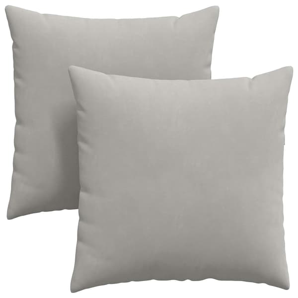 vidaXL Soffkuddar 2 st Ljusgrå 60 x 60 cm tyg