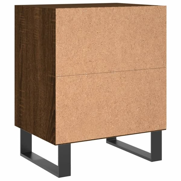 vidaXL Nattbord 2 stk brun eik 40x30x50 cm konstruert tre