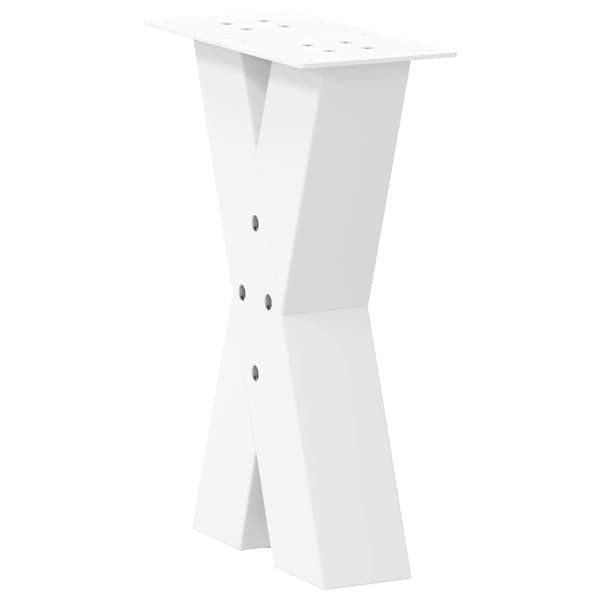 vidaXL Soffbordsben X-formade 2 st vit 38x(42-43) cm stål