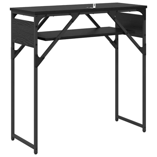 vidaXL Konsollbord Svart Eik 75x30x75cm Konstruert tre