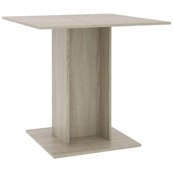 vidaXL Spisebord sonoma eik 80x80x75 cm sponplate